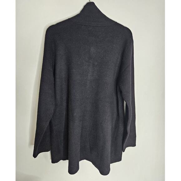 Soft Surroundings Meria Zip Cardigan Black Cozzy Extra Soft 1X - Picture 6 of 11